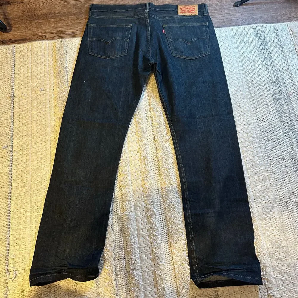 LEVI'S Men's 513 Slim Straight Jeans Size 36X32 In Darrk Wash